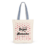 Tote Bag Premium - Le joli Bazar de Marraine - 2 Coloris - Durable - Cadeau Personnalisable - Cadeaux-Positifs.com -Unique-Rouge-