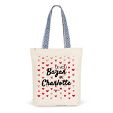 Tote Bag Premium - Le joli Bazar de Charlotte - 2 Coloris - Durable - Cadeau Personnalisable - Cadeaux-Positifs.com -Unique-Bleu-