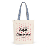 Tote Bag Premium - Le joli Bazar de Cassandra - 2 Coloris - Durable - Cadeau Personnalisable - Cadeaux-Positifs.com -Unique-Rouge-