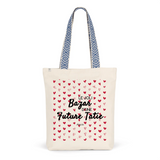 Tote Bag Premium - Le joli Bazar d'une Future Tatie - 2 Coloris - Durable - Cadeau Personnalisable - Cadeaux-Positifs.com -Unique-Rouge-