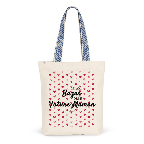 Tote Bag Premium - Le joli Bazar d'une Future Maman - 2 Coloris - Durable - Cadeau Personnalisable - Cadeaux-Positifs.com -Unique-Bleu-