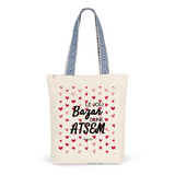 Tote Bag Premium - Le joli Bazar d'une ATSEM - 2 Coloris - Durable - Cadeau Personnalisable - Cadeaux-Positifs.com -Unique-Rouge-