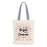Tote Bag Premium - Le joli Bazar d'une Cousine - 2 Coloris - Durable - Cadeau Personnalisable - Cadeaux-Positifs.com -Unique-Rouge-