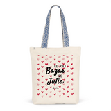 Tote Bag Premium - Le joli Bazar de Julia - 2 Coloris - Durable - Cadeau Personnalisable - Cadeaux-Positifs.com -Unique-Rouge-