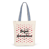 Tote Bag Premium - Le joli Bazar d'une Animatrice - 2 Coloris - Durable - Cadeau Personnalisable - Cadeaux-Positifs.com -Unique-Rouge-