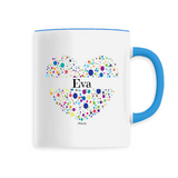 Mug - Eva (Coeur) - 6 Coloris - Cadeau Unique & Tendre - Cadeau Personnalisable - Cadeaux-Positifs.com -Unique-Bleu-