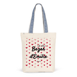 Tote Bag Premium - Le joli Bazar d'Emilie - 2 Coloris - Durable - Cadeau Personnalisable - Cadeaux-Positifs.com -Unique-Rouge-