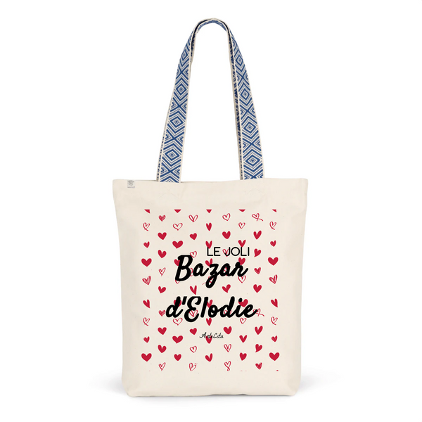 Tote Bag Premium - Le joli Bazar d'Elodie - 2 Coloris - Durable - Cadeau Personnalisable - Cadeaux-Positifs.com -Unique-Bleu-
