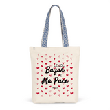 Tote Bag Premium - Le joli Bazar de Ma Puce - 2 Coloris - Cadeau Durable - Cadeau Personnalisable - Cadeaux-Positifs.com -Unique-Rouge-