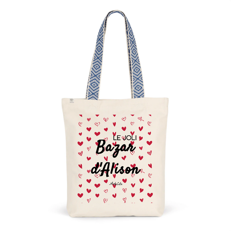 Cadeau anniversaire : Tote Bag Premium - Le joli Bazar d'Alison - 2 Coloris - Durable - Cadeau Personnalisable - Cadeaux-Positifs.com -Unique-Bleu-