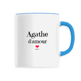 Mug - Agathe d'amour - 6 Coloris - Cadeau Original & Tendre - Cadeau Personnalisable - Cadeaux-Positifs.com -Unique-Blanc-