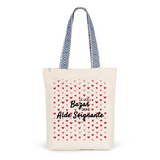 Tote Bag Premium - Le joli Bazar d'une Aide Soignante - 2 Coloris - Durable - Cadeau Personnalisable - Cadeaux-Positifs.com -Unique-Rouge-