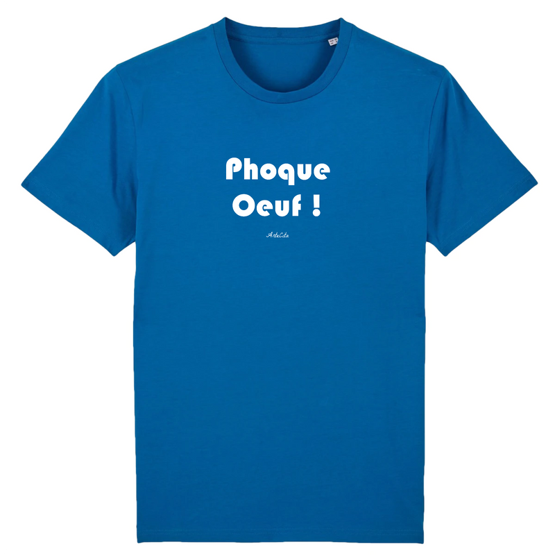 Cadeau anniversaire : T-Shirt Premium - Phoque Oeuf - Coton Bio - 12 Coloris - Humour - Cadeau Personnalisable - Cadeaux-Positifs.com -XS-Bleu-