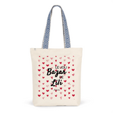 Tote Bag Premium - Le joli Bazar de Lili - 2 Coloris - Cadeau Durable - Cadeau Personnalisable - Cadeaux-Positifs.com -Unique-Rouge-