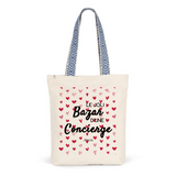 Tote Bag Premium - Le joli Bazar d'une Concierge - 2 Coloris - Durable - Cadeau Personnalisable - Cadeaux-Positifs.com -Unique-Rouge-