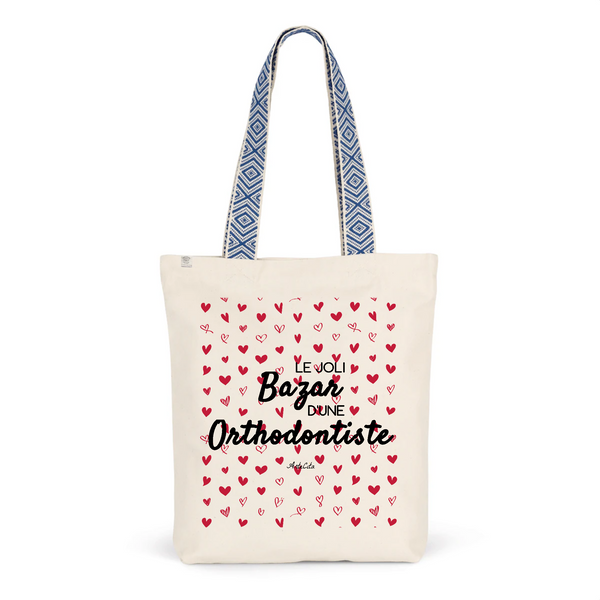 Tote Bag Premium - Le joli Bazar d'une Orthodontiste - 2 Coloris - Durable - Cadeau Personnalisable - Cadeaux-Positifs.com -Unique-Bleu-