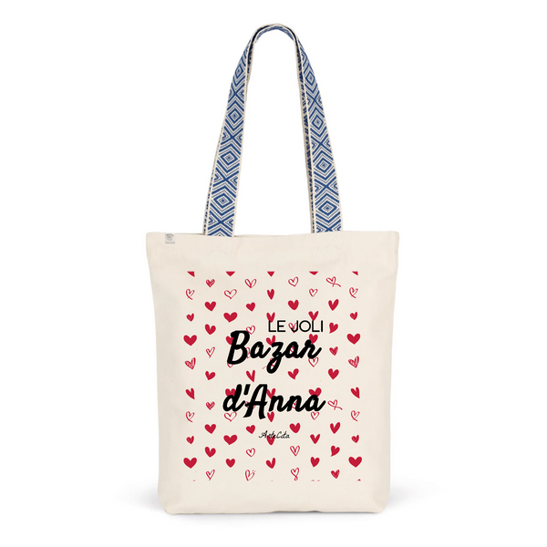 Tote Bag Premium - Le joli Bazar d'Anna - 2 Coloris - Cadeau Durable - Cadeau Personnalisable - Cadeaux-Positifs.com -Unique-Bleu-