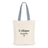 Tote Bag Premium - Collègue d'amour - 2 Coloris - Cadeau Durable - Cadeau Personnalisable - Cadeaux-Positifs.com -Unique-Bleu-