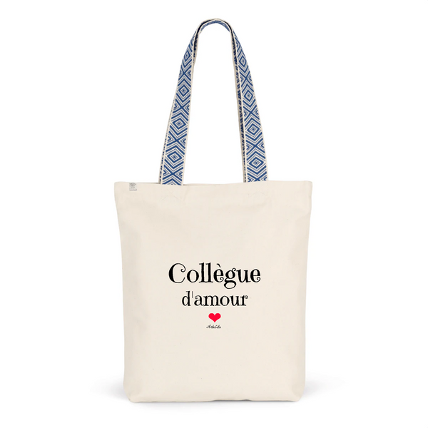 Tote Bag Premium - Collègue d'amour - 2 Coloris - Cadeau Durable - Cadeau Personnalisable - Cadeaux-Positifs.com -Unique-Bleu-