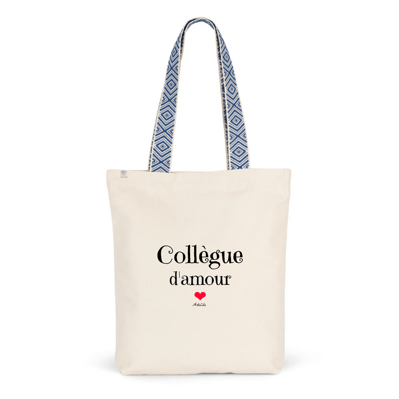 Cadeau anniversaire : Tote Bag Premium - Collègue d'amour - 2 Coloris - Cadeau Durable - Cadeau Personnalisable - Cadeaux-Positifs.com -Unique-Bleu-