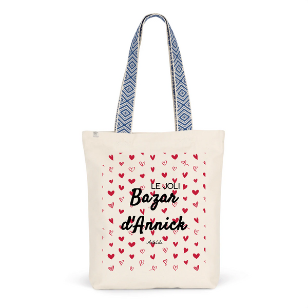 Tote Bag Premium - Le joli Bazar d'Annick - 2 Coloris - Cadeau Durable - Cadeau Personnalisable - Cadeaux-Positifs.com -Unique-Bleu-