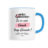 Mug - Merci tu es une Coach trop Géniale - 6 Coloris - Original - Cadeau Personnalisable - Cadeaux-Positifs.com -Unique-Bleu-