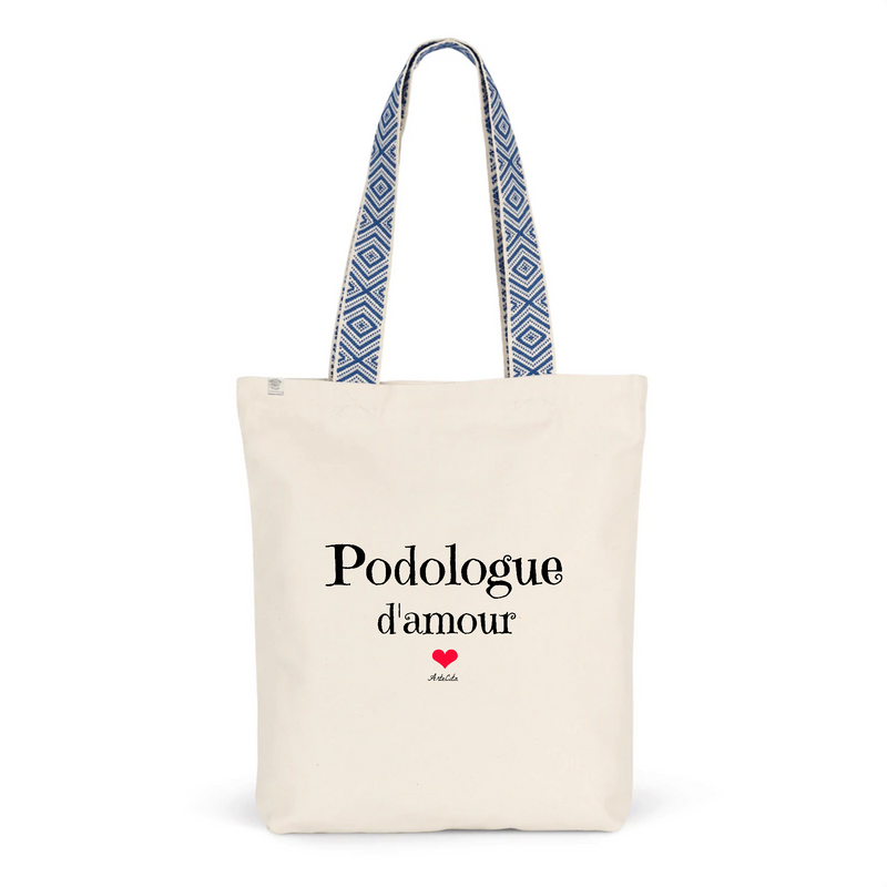 Cadeau anniversaire : Tote Bag Premium - Podologue d'amour - 2 Coloris - Cadeau Durable - Cadeau Personnalisable - Cadeaux-Positifs.com -Unique-Bleu-