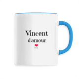 Mug - Vincent d'amour - 6 Coloris - Cadeau Original & Tendre - Cadeau Personnalisable - Cadeaux-Positifs.com -Unique-Blanc-