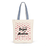 Tote Bag Premium - Le joli Bazar de Martine - 2 Coloris - Durable - Cadeau Personnalisable - Cadeaux-Positifs.com -Unique-Bleu-