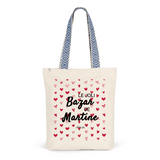 Tote Bag Premium - Le joli Bazar de Martine - 2 Coloris - Durable - Cadeau Personnalisable - Cadeaux-Positifs.com -Unique-Rouge-