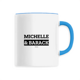Mug - Michelle & Barack - 6 Coloris - Cadeau Original & Mythique - Cadeau Personnalisable - Cadeaux-Positifs.com -Unique-Blanc-