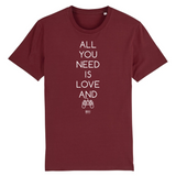 T-Shirt - All you need is Love and Video Games - Coton Bio - Cadeau Original - Cadeau Personnalisable - Cadeaux-Positifs.com -XS-Blanc-