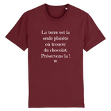 T-Shirt - Pas de Terre Pas de Chocolat - Unisexe - Coton Bio - Cadeau Original - Cadeau Personnalisable - Cadeaux-Positifs.com -XS-Blanc-