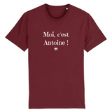 T-Shirt - Moi c'est Antoine - Coton Bio - 7 Coloris - Cadeau Original - Cadeau Personnalisable - Cadeaux-Positifs.com -XS-Blanc-