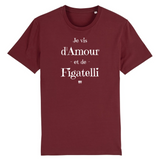 T-Shirt - Amour et Figatelli - Unisexe - Coton Bio - Cadeau Original - Cadeau Personnalisable - Cadeaux-Positifs.com -XS-Blanc-