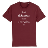 T-Shirt - Amour et Canelés - Unisexe - Coton Bio - Cadeau Original - Cadeau Personnalisable - Cadeaux-Positifs.com -XS-Marine-