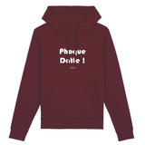 Sweat à Capuche - Phoque Datte - Coton Bio - 5 Coloris - Humour - Cadeau Personnalisable - Cadeaux-Positifs.com -XS-Bordeaux-