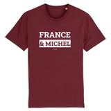T-Shirt Premium - France & Michel - Coton Bio - 12 Coloris - Mythique - Cadeau Personnalisable - Cadeaux-Positifs.com -XS-Bordeaux-