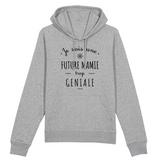 Sweat à Capuche - Une Future Mamie trop Géniale - Coton Bio - Cadeau Original - Cadeau Personnalisable - Cadeaux-Positifs.com -XS-Blanc-