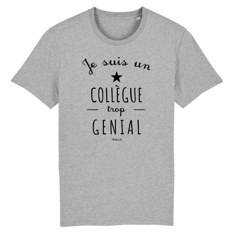 Cadeau anniversaire : T-Shirt - Un Collègue trop Génial - Coton Bio - Cadeau Original - Cadeau Personnalisable - Cadeaux-Positifs.com -XS-Gris-