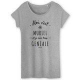 T-Shirt - Muriel est trop Géniale - Coton Bio - Cadeau Original - Cadeau Personnalisable - Cadeaux-Positifs.com -XS-Blanc-