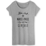 T-Shirt - Marie-Paule est trop Géniale - Coton Bio - Cadeau Original - Cadeau Personnalisable - Cadeaux-Positifs.com -XS-Blanc-