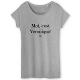 T-Shirt - Moi c'est Véronique - Coton Bio - Cadeau Original - Cadeau Personnalisable - Cadeaux-Positifs.com -XS-Blanc-