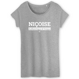 T-Shirt - Niçoise - Coton Bio - 3 Coloris - Cadeau Original - Cadeau Personnalisable - Cadeaux-Positifs.com -XS-Blanc-
