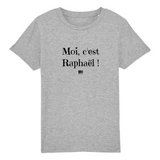T-Shirt Enfant - Moi c'est Raphaël - Coton Bio - Cadeau Original - Cadeau Personnalisable - Cadeaux-Positifs.com -3-4 ans-Bleu-