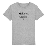 T-Shirt Enfant - Moi c'est Antoine - Coton Bio - Cadeau Original - Cadeau Personnalisable - Cadeaux-Positifs.com -3-4 ans-Bleu-