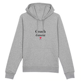 Sweat à Capuche - Coach d'amour - Coton Bio - 5 Coloris - Original - Cadeau Personnalisable - Cadeaux-Positifs.com -XS-Blanc-