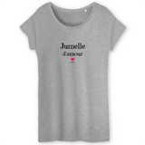T-Shirt - Jumelle d'amour - Coton Bio - 3 Coloris - Cadeau Original - Cadeau Personnalisable - Cadeaux-Positifs.com -XS-Gris-