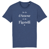 T-Shirt - Amour et Figatelli - Unisexe - Coton Bio - Cadeau Original - Cadeau Personnalisable - Cadeaux-Positifs.com -XS-Blanc-