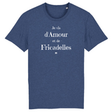 T-Shirt - Amour et Fricadelles - Unisexe - Coton Bio - Cadeau Original - Cadeau Personnalisable - Cadeaux-Positifs.com -XS-Bordeaux-